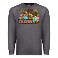 Charcoal Heather Happy Easter Premium Sweatshirt - LillyAllenDesigns
