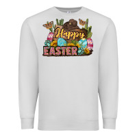 Dove Grey Happy Easter Premium Sweatshirt - LillyAllenDesigns