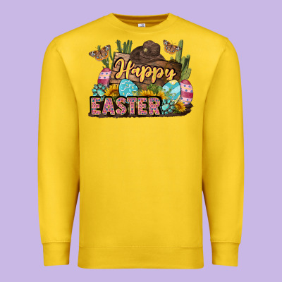 Happy Easter Premium Sweatshirt Designed By Lillyallendesigns
