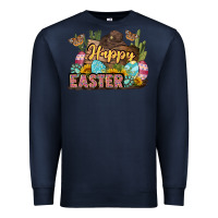 Navy Happy Easter Premium Sweatshirt - LillyAllenDesigns