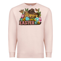 Pale Pink Happy Easter Premium Sweatshirt - LillyAllenDesigns