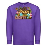 Purple Happy Easter Premium Sweatshirt - LillyAllenDesigns