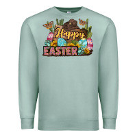 Seafoam Happy Easter Premium Sweatshirt - LillyAllenDesigns