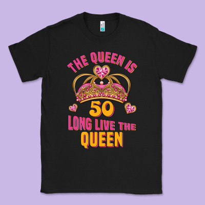 The Queen Is 50 Long Live The Queen Classic Tee Designed By Jasminsmagicworld