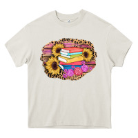 Cream books sunflower back to school background Heavy Core Tee - AdoDesignShop