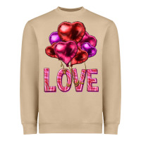 Mushroom Love heart balloons Valentine's Day Heavyweight Sweatshirt - HowdyJamesFarm