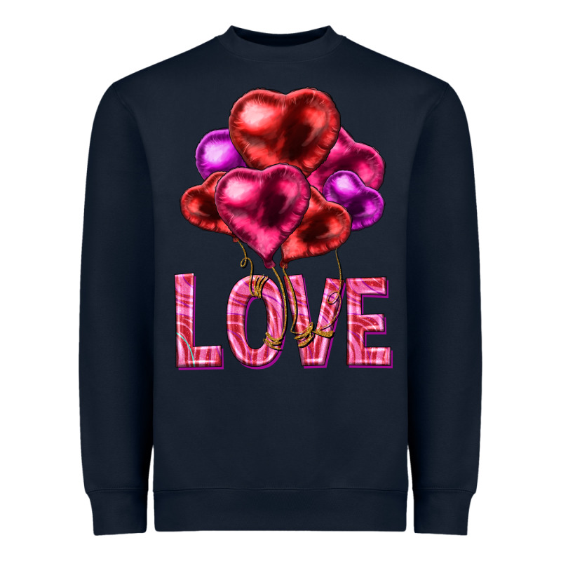 Love Heart Balloons Valentine's Day Heavyweight Sweatshirt by HowdyJamesFarm | Teevron
