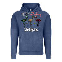 Vintage Denim Merry Flocking Christmas Vintage Hoodie - Bettercallsaul