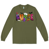 Army Green Nurse Halloween Long Sleeve Tee - NancyCooperArtShop