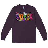 Plum Nurse Halloween Long Sleeve Tee - NancyCooperArtShop