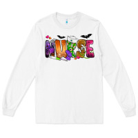 White Nurse Halloween Long Sleeve Tee - NancyCooperArtShop