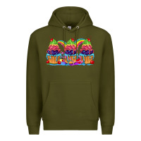 Army Green Pride cupcake Premium Hoodie - FaDigitalArtStudio