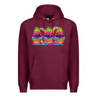 Burgundy Pride cupcake Premium Hoodie - FaDigitalArtStudio