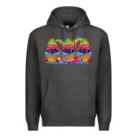 Charcoal Heather Pride cupcake Premium Hoodie - FaDigitalArtStudio