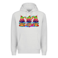 Dove Grey Pride cupcake Premium Hoodie - FaDigitalArtStudio