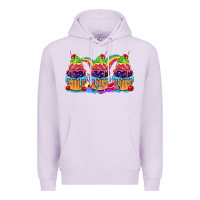 Lilac Pride cupcake Premium Hoodie - FaDigitalArtStudio