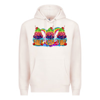 Pale Pink Pride cupcake Premium Hoodie - FaDigitalArtStudio