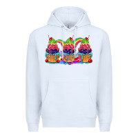 White Pride cupcake Premium Hoodie - FaDigitalArtStudio