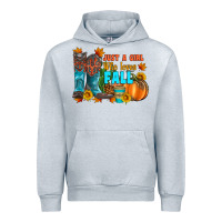 Heather Grey jusa a girl who loves fall Urban Hoodie - Artiststas