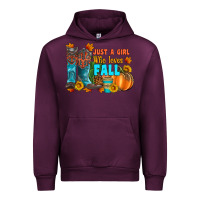 Mauve Wine jusa a girl who loves fall Urban Hoodie - Artiststas