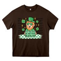 Chocolate Brown may the luck of the irish be with you Heavy Core Tee - MaliasSmallBusiness