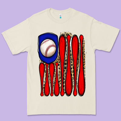 Leopard Baseball Flag Premium Tee Designed By Jahusdesignshop