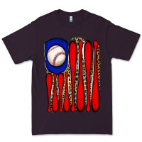 Plum leopard baseball flag Premium Tee - JahusDesignShop