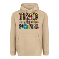 Mushroom Tired As a Mother Heavyweight Hoodie - CowhideDigitalArt