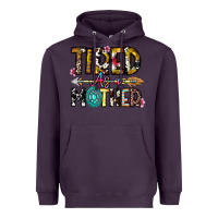 Plum Tired As a Mother Heavyweight Hoodie - CowhideDigitalArt
