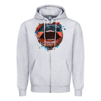 American Flag Lips 4th Of July Zipper Hoodie | Teevron