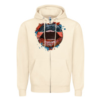 Sandshell American flag lips 4th of july Zipper Hoodie - FaDigitalArtStudio