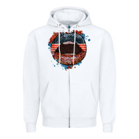White American flag lips 4th of july Zipper Hoodie - FaDigitalArtStudio