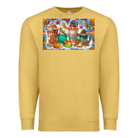 Antique Gold Thanksgiving Coffee Drink Kids Cup Premium Sweatshirt - CowhideDigitalArt