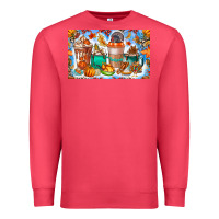 Cardinal Thanksgiving Coffee Drink Kids Cup Premium Sweatshirt - CowhideDigitalArt