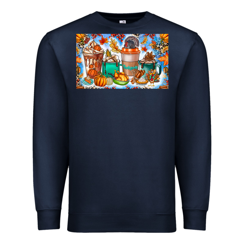 Thanksgiving Coffee Drink Kids Cup Premium Sweatshirt by CowhideDigitalArt | Teevron