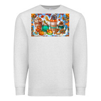 Oatmeal Heather Thanksgiving Coffee Drink Kids Cup Premium Sweatshirt - CowhideDigitalArt