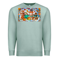 Seafoam Thanksgiving Coffee Drink Kids Cup Premium Sweatshirt - CowhideDigitalArt