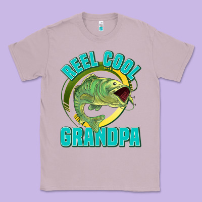 Reel Cool Grandpa Classic Tee Designed By Jasminsmagicworld