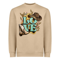 Mushroom Love boots hat western Cowboy Heavyweight Sweatshirt - HowdyJamesFarm