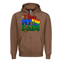 Chestnut I love my dads Zipper Hoodie - FaDigitalArtStudio