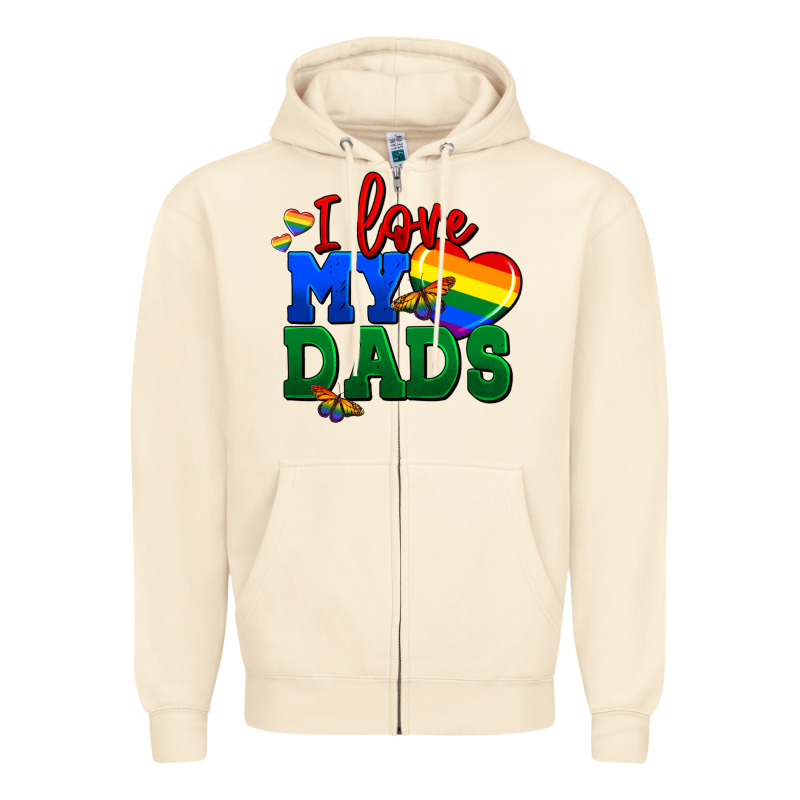 I Love My Dads Zipper Hoodie by FaDigitalArtStudio | Teevron