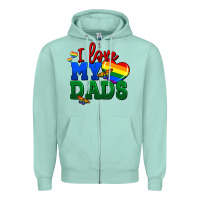 Seafoam I love my dads Zipper Hoodie - FaDigitalArtStudio