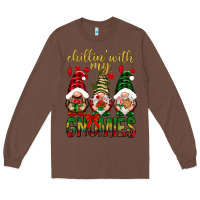 Chestnut Chillin' with my gnomes Long Sleeve Tee - NancyCooperArtShop