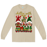 Mushroom Chillin' with my gnomes Long Sleeve Tee - NancyCooperArtShop