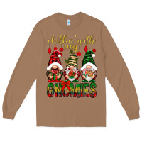 Toasted Coconut Chillin' with my gnomes Long Sleeve Tee - NancyCooperArtShop