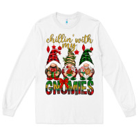 White Chillin' with my gnomes Long Sleeve Tee - NancyCooperArtShop