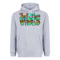 Heather Grey Tired Mom Vibes Heavyweight Hoodie - CowhideDigitalArt