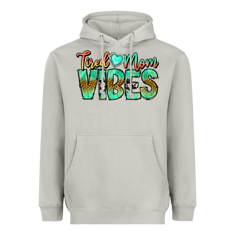 Tired Mom Vibes Heavyweight Hoodie by CowhideDigitalArt | Teevron