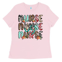 Bubblegum Pink nurse nurse nurse Ladies Tee - NancyCooperArtShop