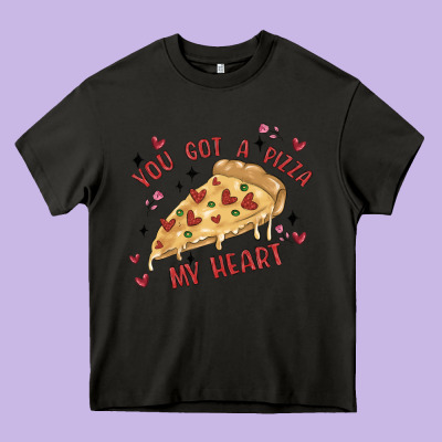 You Got A Pizza My Heart Heavy Core Tee Designed By Maliassmallbusiness